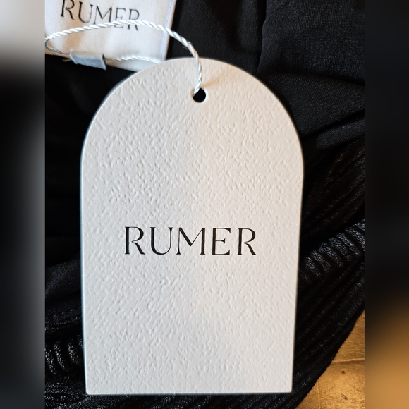 Rumer Penelope Ribbed Bodycon Sleeveless Mini Dress in Black - Picture 12 of 14